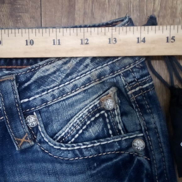 Rock Revival Women's 26 Bootcut Blair Embellished Distressed NWOT DEFECT - Picture 8 of 12